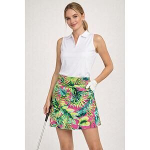 Tommy Bahama Golf Skort Tropical Pink Floral Built In Shorts Size M Resort Wear